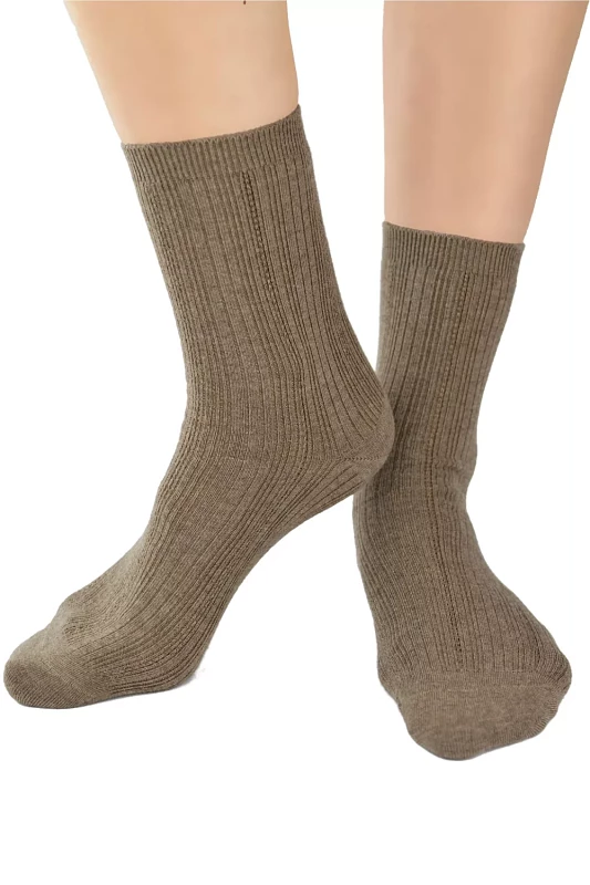 Dámské ponožky 098 W 01 żakard brązowe Dámské ponožky 098 W 01 żakard brązowe